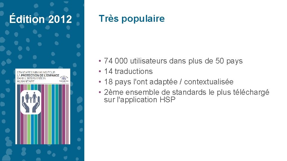 Édition 2012 Très populaire • • 74 000 utilisateurs dans plus de 50 pays