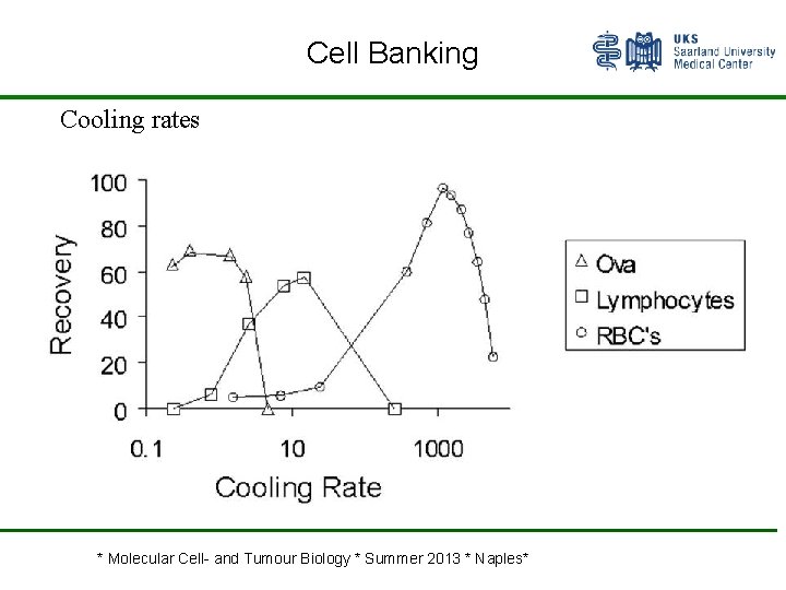 Cell Banking Cooling rates * Molecular Cell- and Tumour Biology * Summer 2013 *