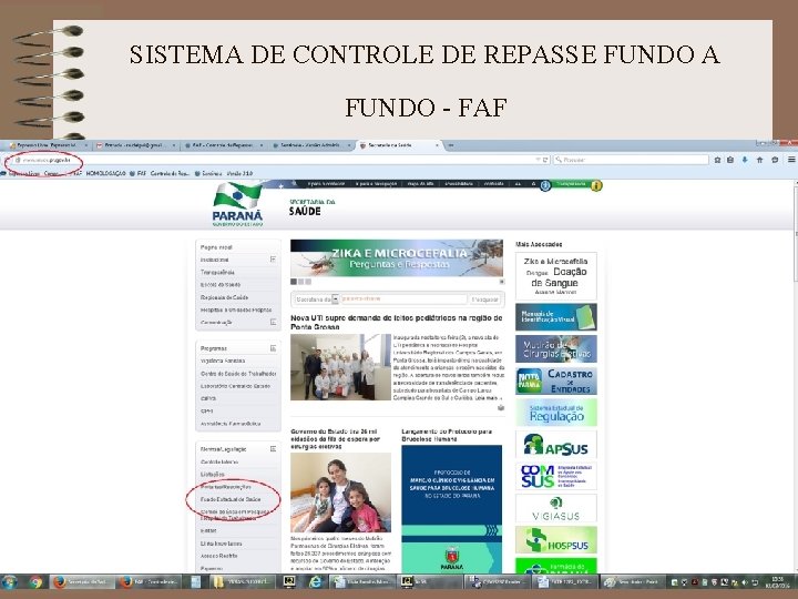 SISTEMA DE CONTROLE DE REPASSE FUNDO A FUNDO - FAF 