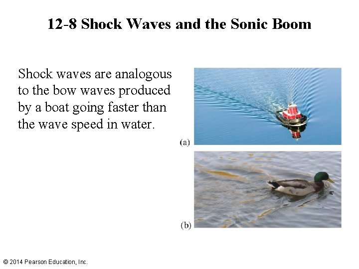12 -8 Shock Waves and the Sonic Boom Shock waves are analogous to the