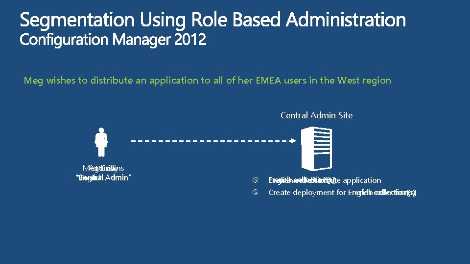 Meg wishes to distribute an application to all of her EMEA users in the