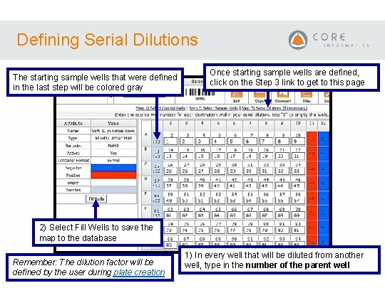 Defining Serial Dilutions The starting sample wells that were defined in the last step