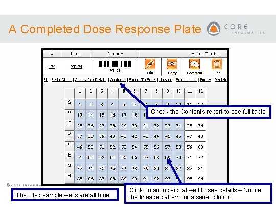 A Completed Dose Response Plate Check the Contents report to see full table CONFIDENTIAL