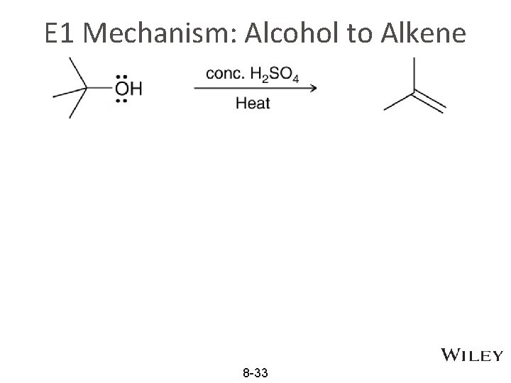 E 1 Mechanism: Alcohol to Alkene 8 -33 