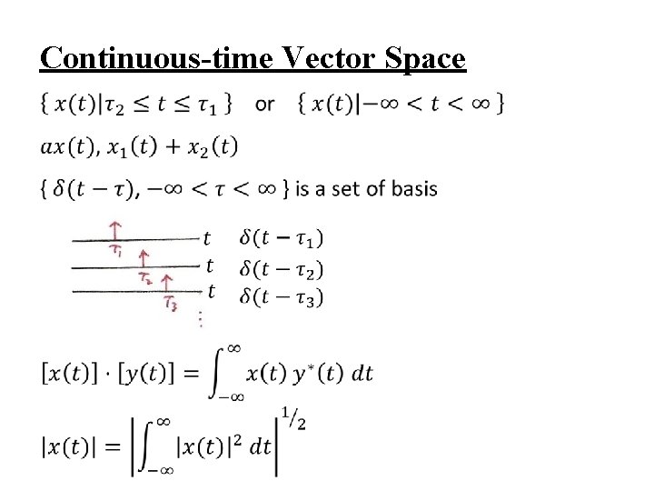 Continuous-time Vector Space 