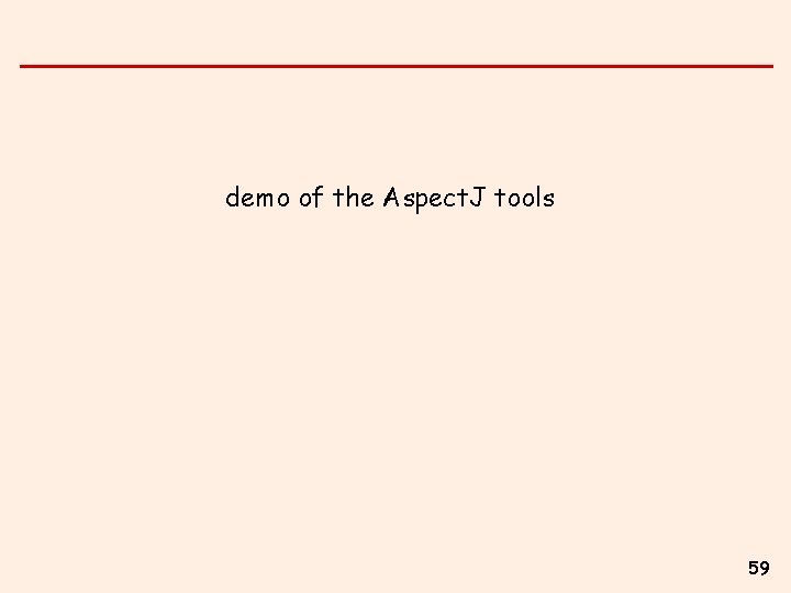 demo of the Aspect. J tools 59 