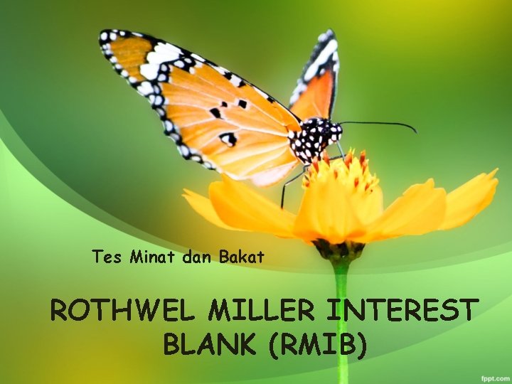 Tes Minat dan Bakat ROTHWEL MILLER INTEREST BLANK (RMIB) 