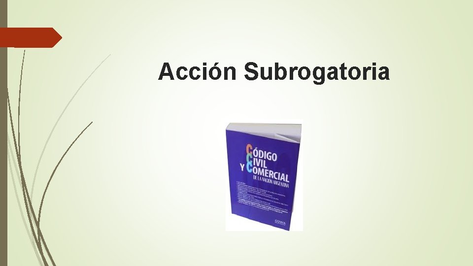 Acción Subrogatoria Acción Subrogatoria