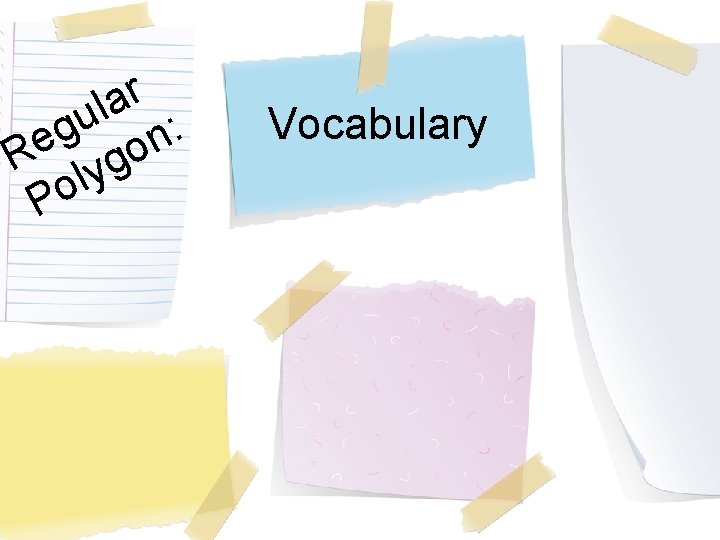 r a l : u g on e R lyg Po Vocabulary 