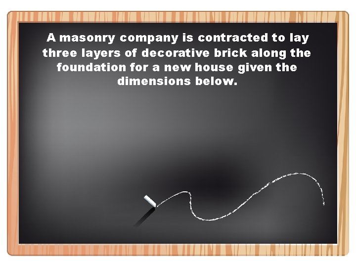 A masonry company is contracted to lay three layers of decorative brick along the