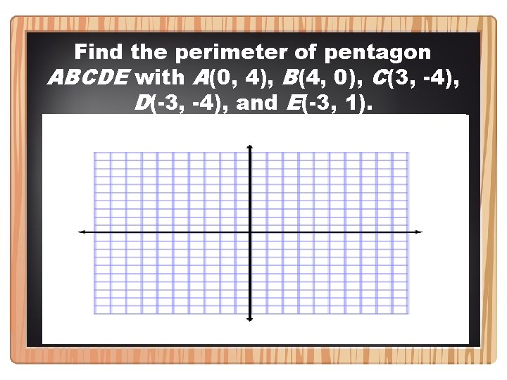 Find the perimeter of pentagon ABCDE with A(0, 4), B(4, 0), C(3, -4), D(-3,