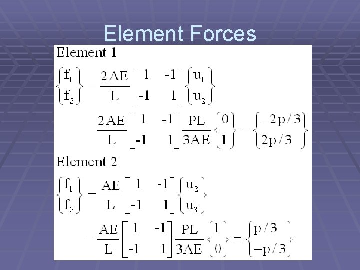Element Forces 