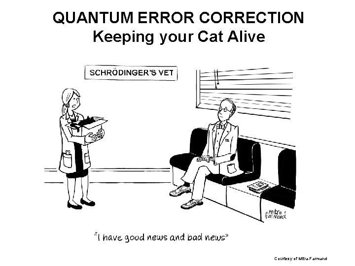 QUANTUM ERROR CORRECTION Keeping your Cat Alive Courtesy of Mitra Farmand 