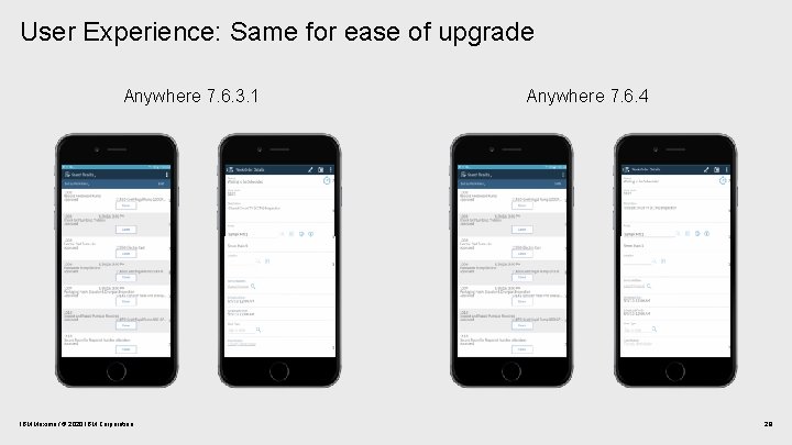 User Experience: Same for ease of upgrade Anywhere 7. 6. 3. 1 IBM Maximo