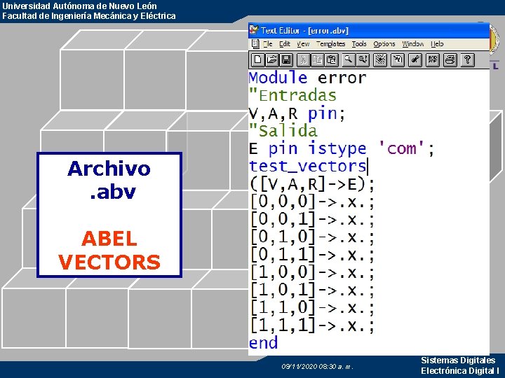 Universidad Autónoma de Nuevo León Facultad de Ingeniería Mecánica y Eléctrica Archivo. abv ABEL