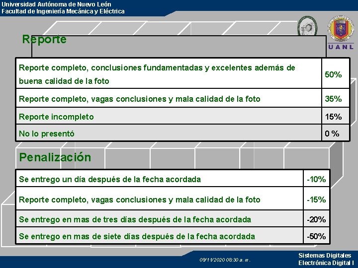 Universidad Autónoma de Nuevo León Facultad de Ingeniería Mecánica y Eléctrica Reporte completo, conclusiones