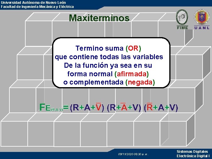 Universidad Autónoma de Nuevo León Facultad de Ingeniería Mecánica y Eléctrica Maxiterminos Termino suma