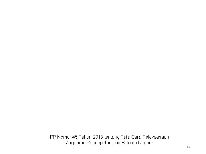 PP Nomor 45 Tahun 2013 tentang Tata Cara Pelaksanaan Anggaran Pendapatan dan Belanja Negara PP Nomor 45 Tahun 2013 tentang Tata Cara Pelaksanaan Anggaran Pendapatan dan Belanja Negara