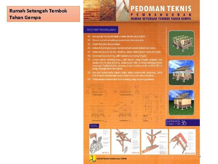 Rumah Setengah Tembok Tahan Gempa 38 