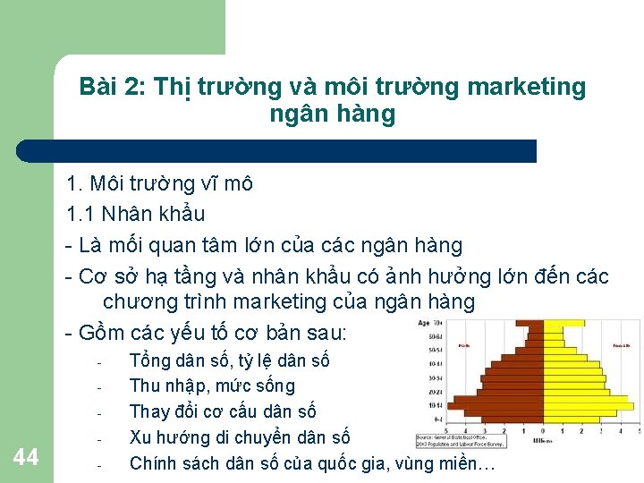 Bài 2: Thị trường và môi trường marketing ngân hàng 1. Môi trường vĩ