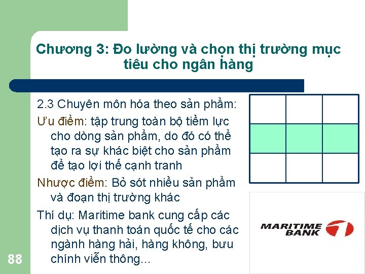 Chương 3: Đo lường và chọn thị trường mục tiêu cho ngân hàng 88