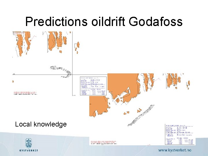 Predictions oildrift Godafoss Local knowledge 