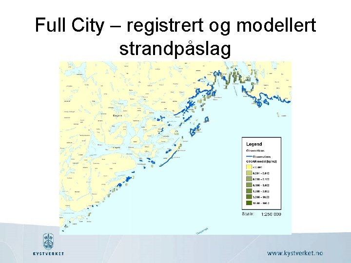 Full City – registrert og modellert strandpåslag 