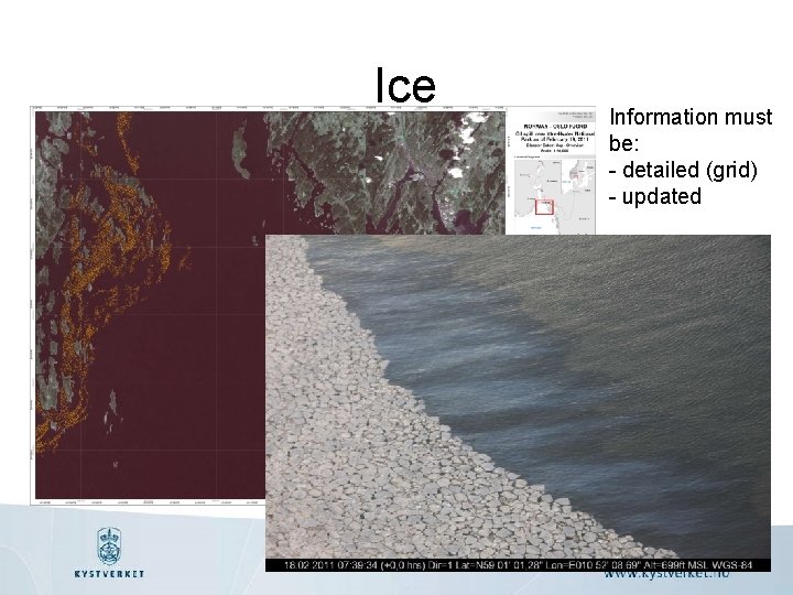 Ice Information must be: - detailed (grid) - updated 