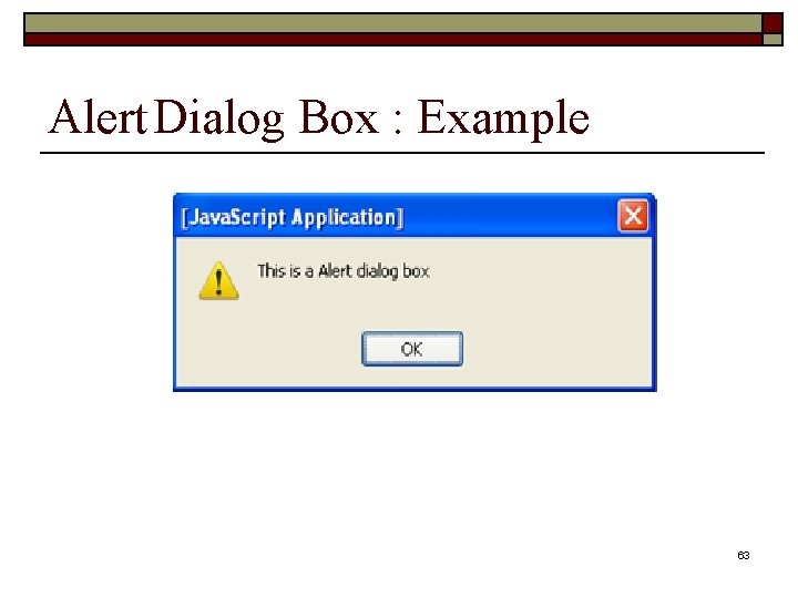Alert Dialog Box : Example 63 