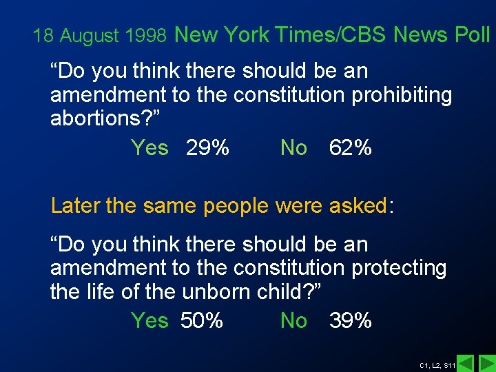 18 August 1998 New York Times/CBS News Poll “Do you think there should be