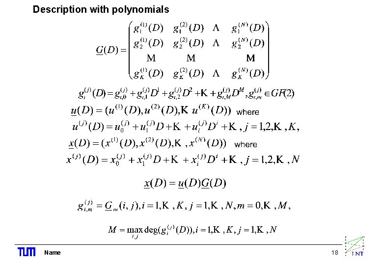 Description with polynomials Name 18 