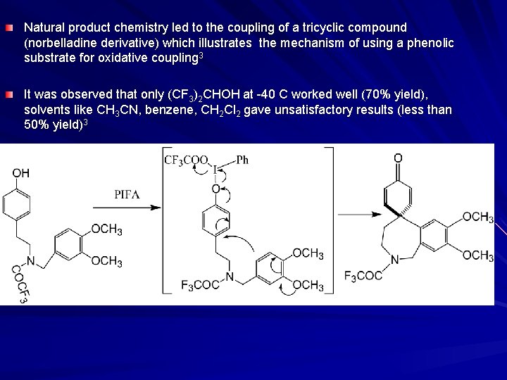 Natural product chemistry led to the coupling of a tricyclic compound (norbelladine derivative) which