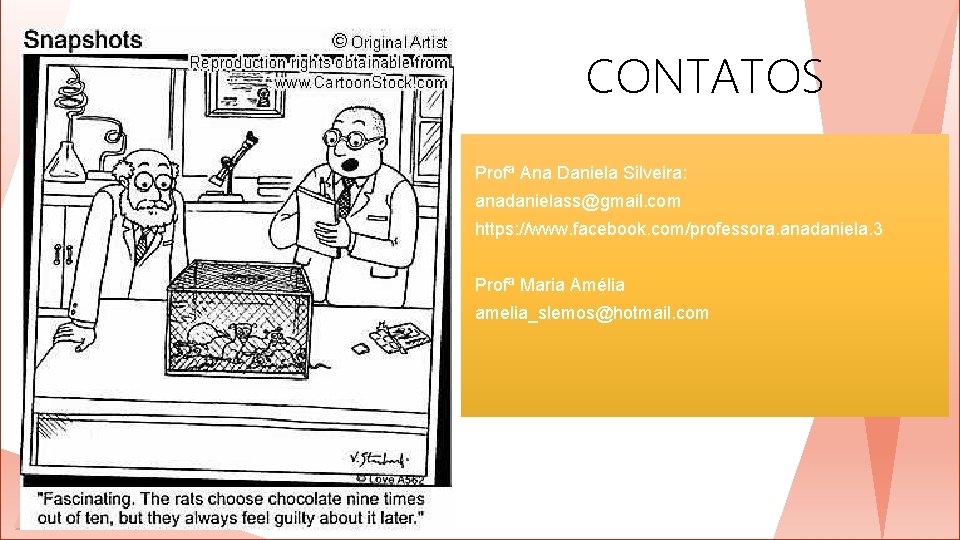 CONTATOS Profª Ana Daniela Silveira: anadanielass@gmail. com https: //www. facebook. com/professora. anadaniela. 3 Profª