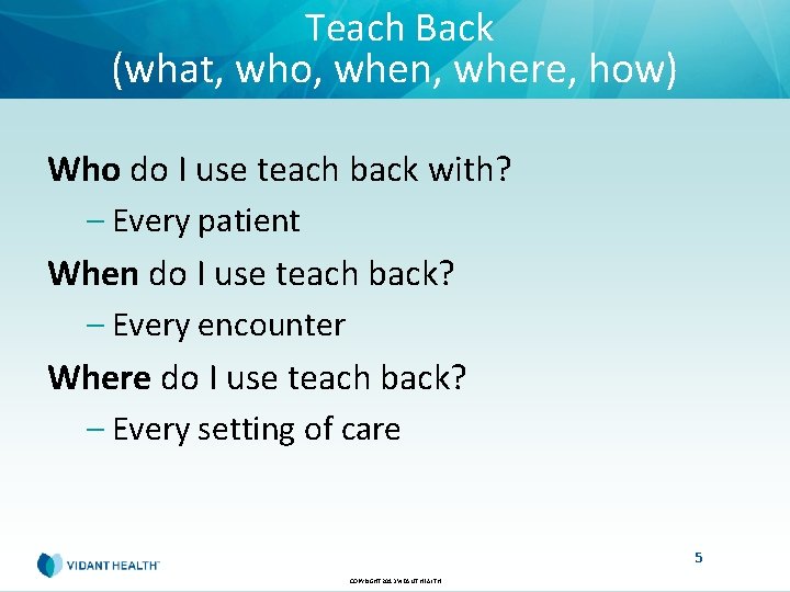 Teach Back Worksheet.pdf Teach Back a tool to improve Health Literacy