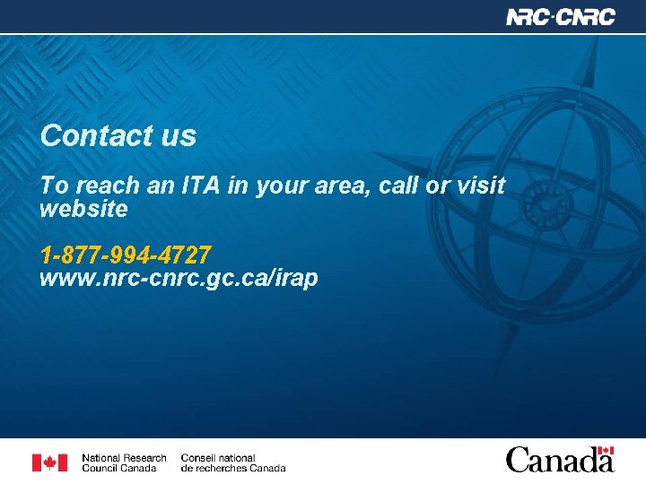Contact us To reach an ITA in your area, call or visit website 1