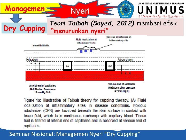 Managemen Nyeri Teori Taibah (Sayed, 2012) memberi efek Dry Cupping “menurunkan nyeri” Seminar Nasional: