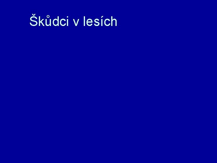 Škůdci v lesích 