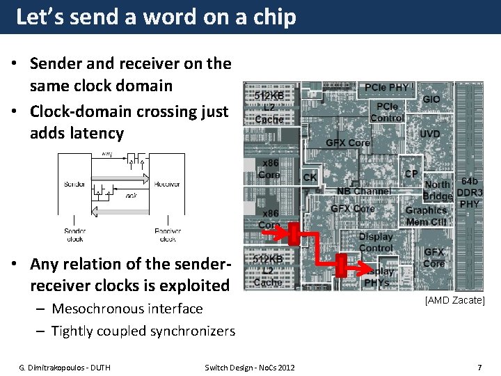 Let’s send a word on a chip • Sender and receiver on the same