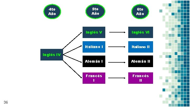 4 to Año 5 to Año 6 to Año Inglés VI Italiano II Alemán