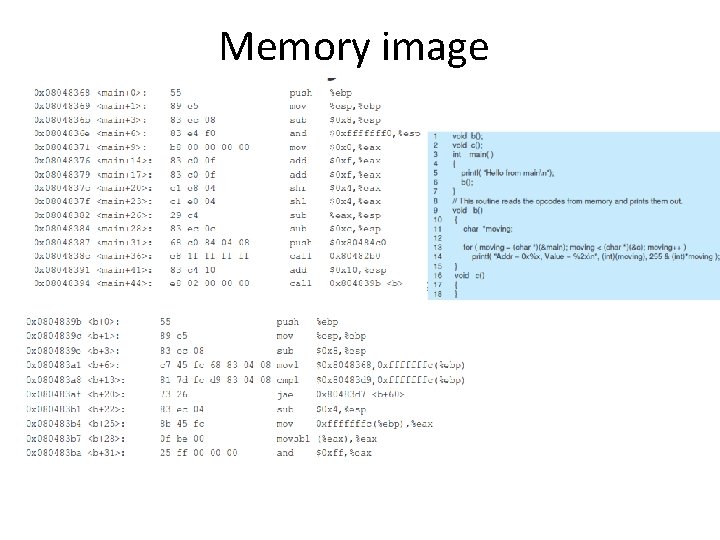 Memory image 