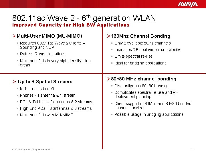 802. 11 ac Wave 2 - 6 th generation WLAN improved Capacity for High 802. 11 ac Wave 2 - 6 th generation WLAN improved Capacity for High