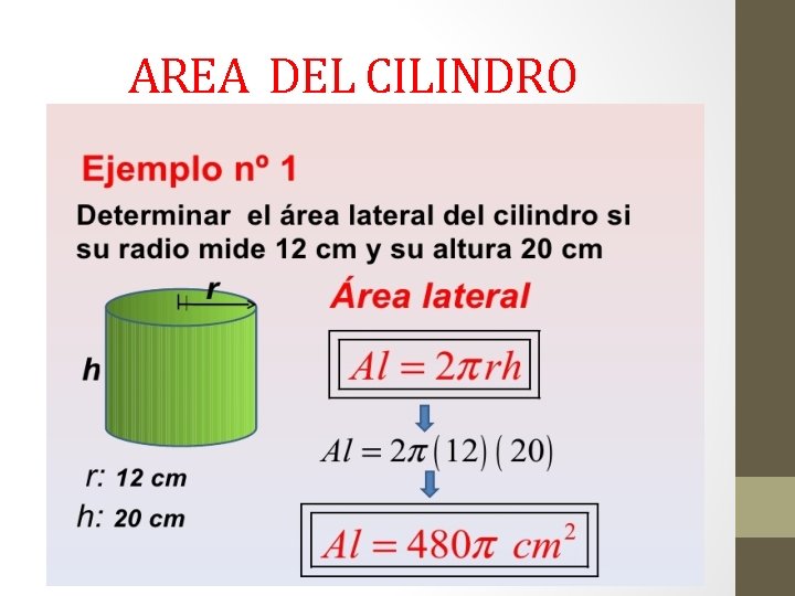 AREA DEL CILINDRO 