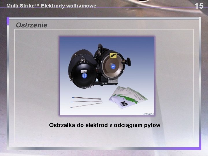 Multi Strike™ Elektrody wolframowe Ostrzenie Ostrzałka do elektrod z odciągiem pyłów 15 