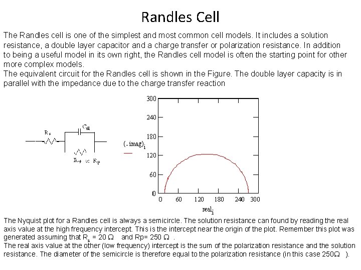 Randles Cell The Randles cell is one of the simplest and most common cell