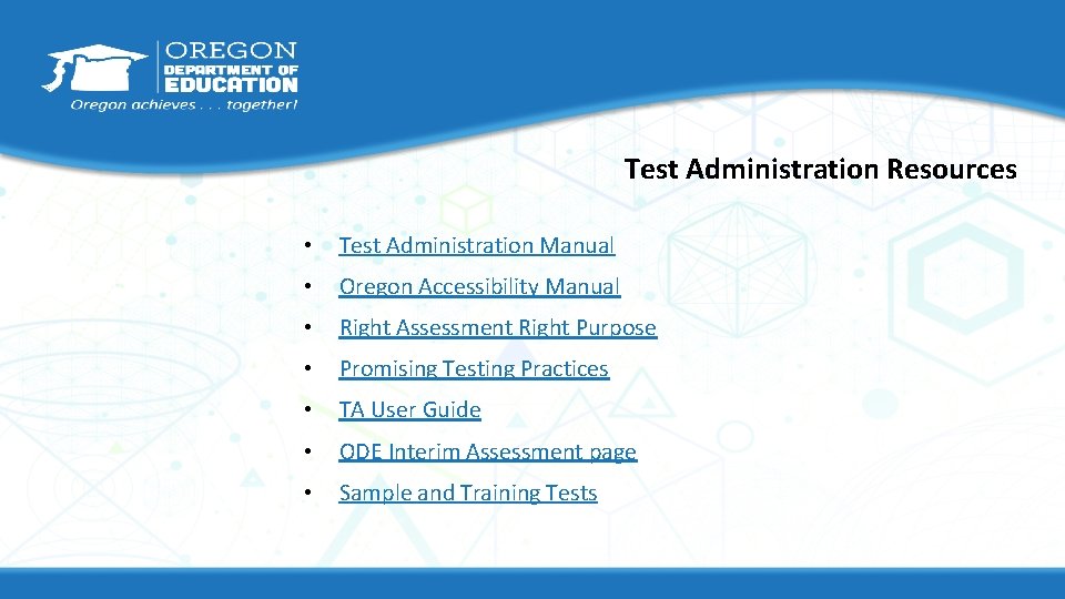 Test Administration Resources • Test Administration Manual • Oregon Accessibility Manual • Right Assessment Test Administration Resources • Test Administration Manual • Oregon Accessibility Manual • Right Assessment
