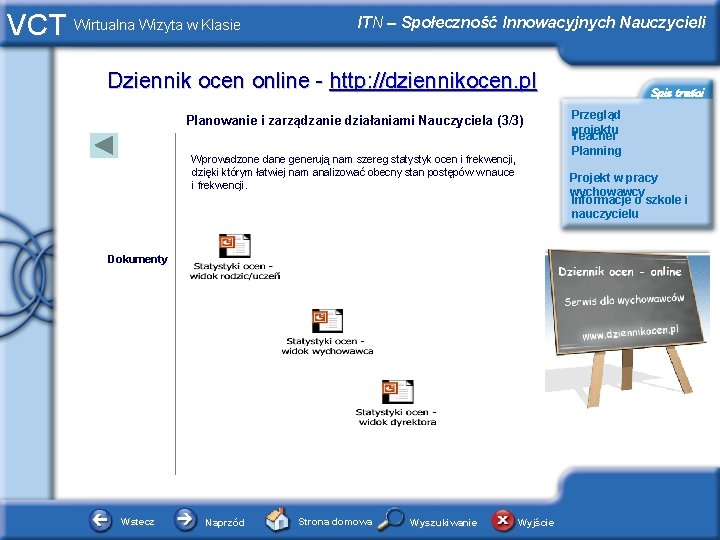 VCT Wirtualna Wizyta w Klasie ITN – Społeczność Innowacyjnych Nauczycieli Dziennik ocen online -