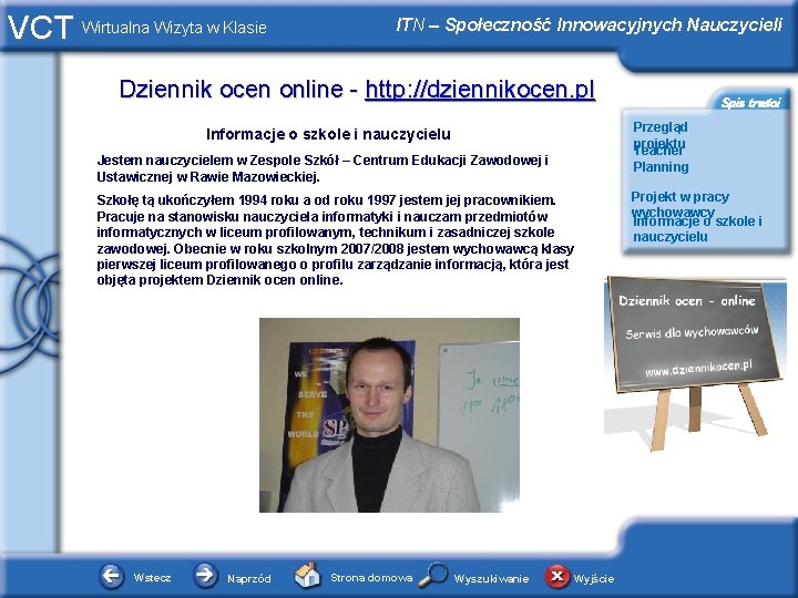 VCT Wirtualna Wizyta w Klasie ITN – Społeczność Innowacyjnych Nauczycieli Dziennik ocen online -