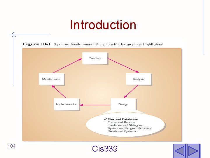 Introduction 104. Cis 339 