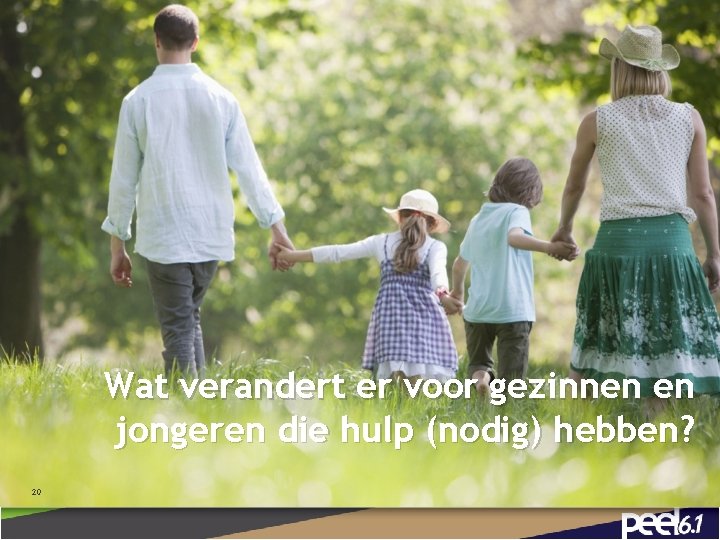 Wat verandert er voor gezinnen en jongeren die hulp (nodig) hebben? 20 