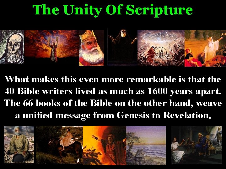 The Unity Of Scripture Fortymakes different by the Holy Spirit What this men even